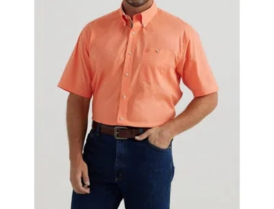 Wrangler George Strait Short Sleeve Shirt In Fiesta In Orange