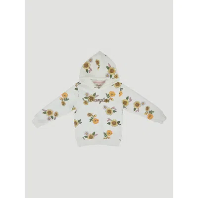 Wrangler Kids' Girl's Graphic Pullover Hoodie In Sunflower Yellow In White