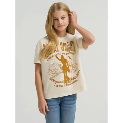 Wrangler Kids' Girl's Lainey Wilson X  Buzzards Oversized Tee In Birch In White