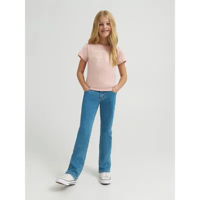 Wrangler Kids' Girl's Lainey Wilson X  Embellished Mae Bootcut Jean In Mid Wash In Blue