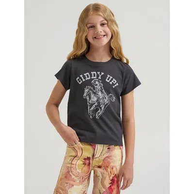Wrangler Kids' Girl's Lainey Wilson X  Giddy Up Tee In Black