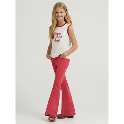 Wrangler Kids' Girl's Lainey Wilson X  Red Flare Jeans In Red