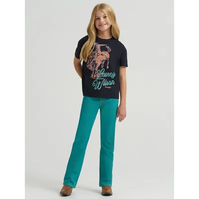 Wrangler Kids' Girl's Lainey Wilson X  Turquoise Boot Huggers In Turquoise In Green