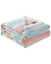 Wrangler Glen Canyon Stripe Ultra Soft Plush Fleece Blanket In Blue