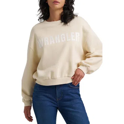 Wrangler Graphic Crewneck Sweatshirt In Whitecap Gray