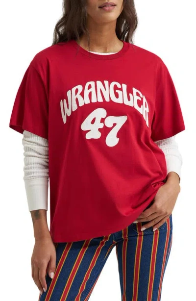 Wrangler Graphic T-shirt In Chili Pepper