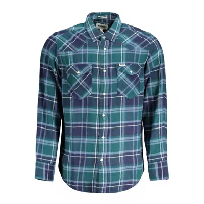 Wrangler Green Cotton Shirt In Blue