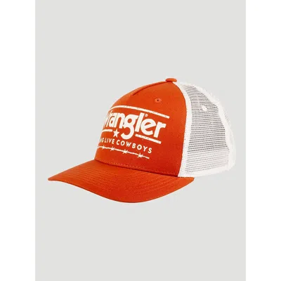 Wrangler Grit Trucker Baseball Cap In Burnt Orange