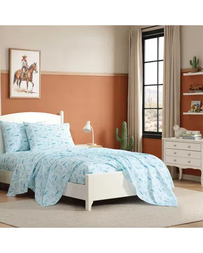 Wrangler Horse Farm Sheet Set In Blue