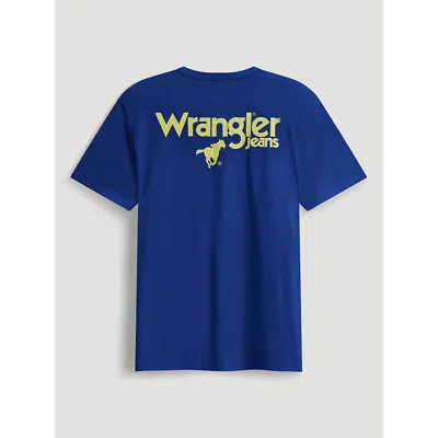 Wrangler Horse  Back Graphic T-shirt In Limoges In Blue