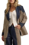Wrangler Houndstooth Cotton Blazer In Multi