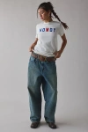 Wrangler Howdy Graphic Slim Tee In White, Women's At Urban Outfitters