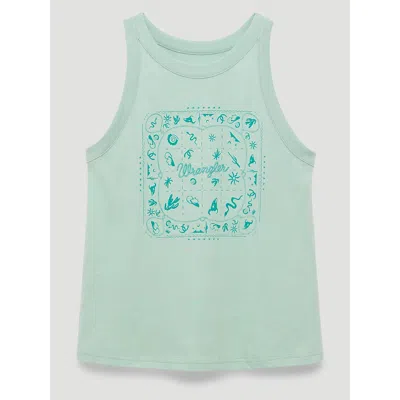 Wrangler Icon Board Graphic Goddess Tank In Lichen Heather In Green