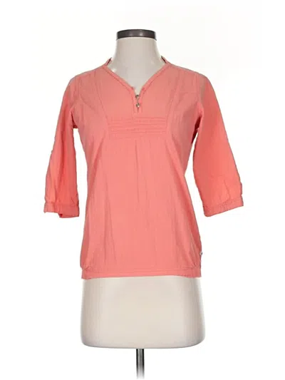 Pre-owned Wrangler Jeans Co 3/4 Sleeve Blouse In Pink