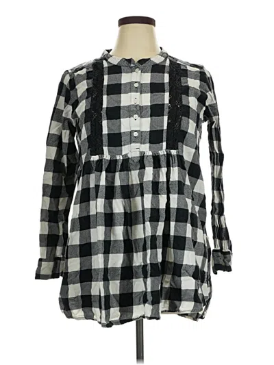 Pre-owned Wrangler Jeans Co 3/4 Sleeve Button Down Shirt In Black
