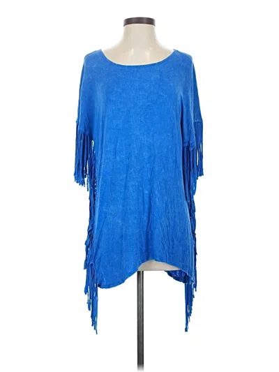 Pre-owned Wrangler Jeans Co 3/4 Sleeve Top In Blue