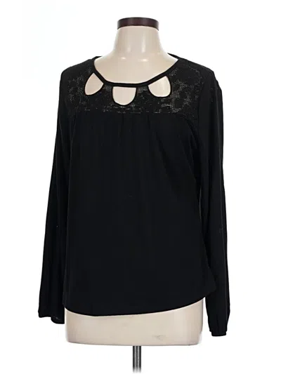 Pre-owned Wrangler Jeans Co Long Sleeve Blouse In Black