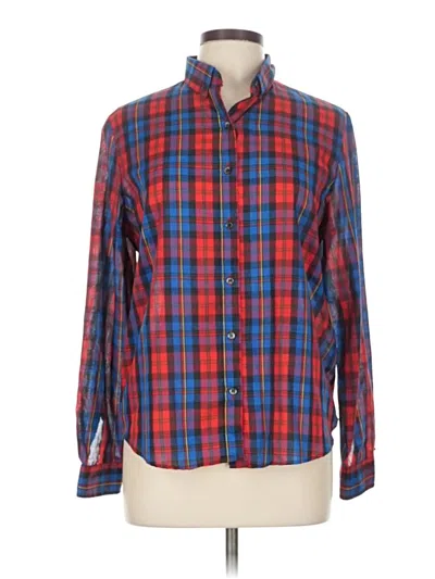 Pre-owned Wrangler Jeans Co Long Sleeve Blouse In Red