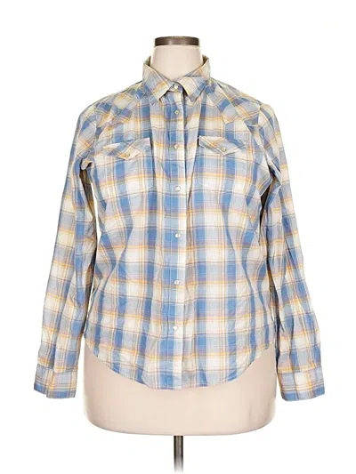 Pre-owned Wrangler Jeans Co Long Sleeve Button Down Shirt In Blue