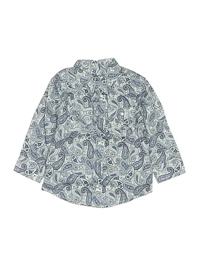 Pre-owned Wrangler Jeans Co Kids' Long Sleeve Button Down Shirt In Blue