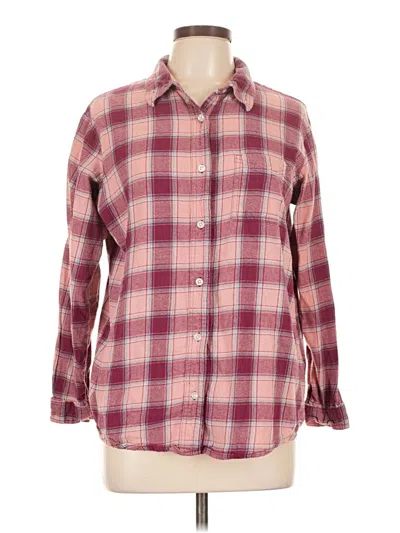 Pre-owned Wrangler Jeans Co Long Sleeve Button Down Shirt In Burgundy