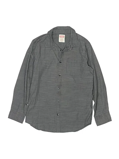 Pre-owned Wrangler Jeans Co Kids' Long Sleeve Button Down Shirt In Gray