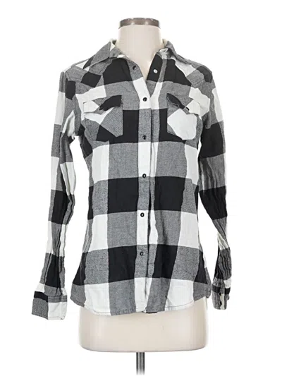 Pre-owned Wrangler Jeans Co Long Sleeve Button Down Shirt In Gray
