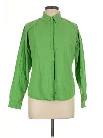 Pre-owned Wrangler Jeans Co Long Sleeve Button Down Shirt In Green