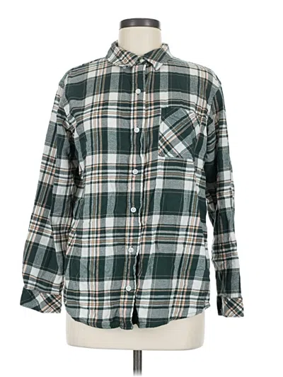 Pre-owned Wrangler Jeans Co Long Sleeve Button Down Shirt In Green