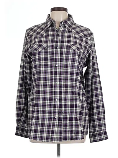 Pre-owned Wrangler Jeans Co Long Sleeve Henley Shirt In Purple