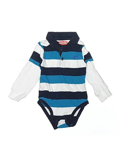 Pre-owned Wrangler Jeans Co Kids' Long Sleeve Onesie In Blue