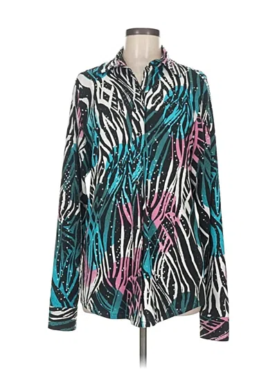 Pre-owned Wrangler Jeans Co Long Sleeve Polo Shirt In Blue