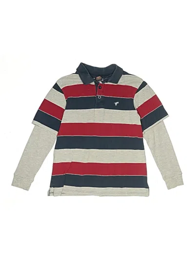 Pre-owned Wrangler Jeans Co Kids' Long Sleeve Polo Shirt In Gray