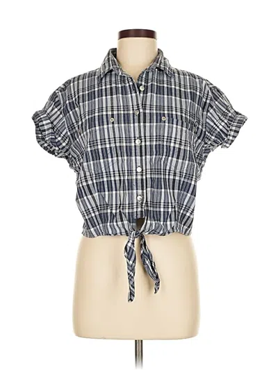 Pre-owned Wrangler Jeans Co Short Sleeve Button Down Shirt In Blue