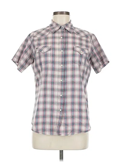 Pre-owned Wrangler Jeans Co Short Sleeve Button Down Shirt In Gray