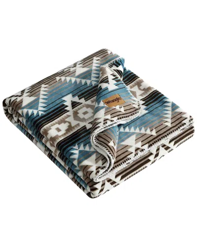 WRANGLER WRANGLER JERICHO COCO FLANNEL REVERSIBLE THROW BLANKET