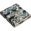 Wrangler Jericho Coco Flannel Reversible Throw Blanket In Turquoise-aqua