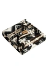 Wrangler Jesse Ikat Plush Fleece Throw Blanket In Dark Brown