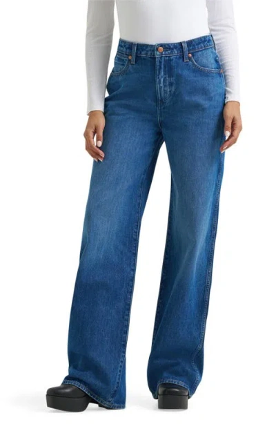Wrangler Joey High Waist Wide Leg Jeans In Blue