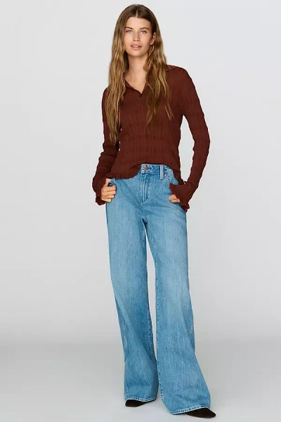 Wrangler Joey High-rise Wide-leg Jeans In Blue