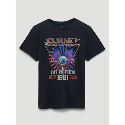 Wrangler Journey In Tokyo Reg Fit Graphic Tee In Jet Black In Blue