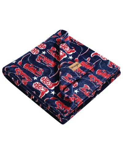 WRANGLER WRANGLER KNOCKIN BOOTS ULTRA SOFT PLUSH FLEECE REVERSIBLE THROW BLANKET