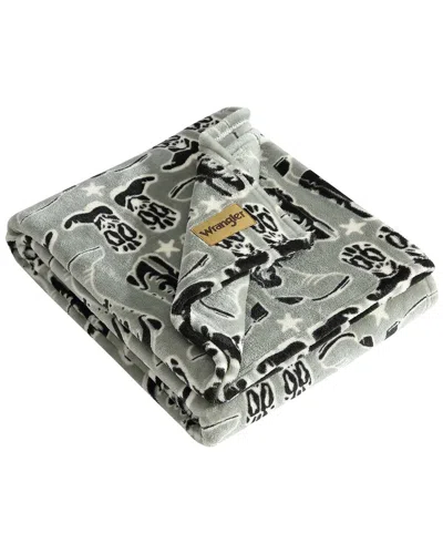 WRANGLER WRANGLER KNOCKIN' BOOTS ULTRA SOFT PLUSH FLEECE REVERSIBLE THROW BLANKET
