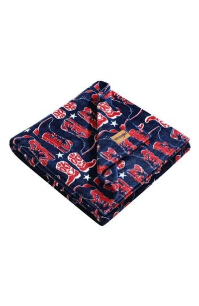 Wrangler Knockin' Boots Ultrasoft Plush Throw In Multi