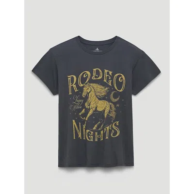 Wrangler Lainey Wilson Rodeo Nights Retro Reg Graphic Tee In Asphalt In Black
