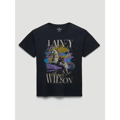 Wrangler Lainey Wilson Thunderstorm Oversized Graphic Tee In Jet Black