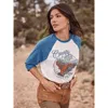 Wrangler X Lainey Wilson Eagle Graphic Raglan Tee In Blue