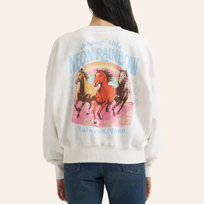 Wrangler Lainey Wilson X ® Neon Rainbow Sweatshirt In White