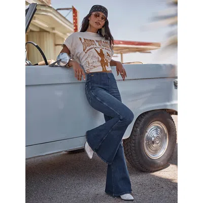 Wrangler Lainey Wilson X  Pull-on Bell Bottoms In Dark Denim Wash