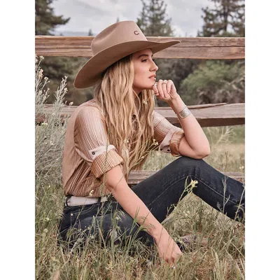Wrangler Lainey Wilson X  Rose Gold Lainey Snap Shirt In Rose Gold In Brown